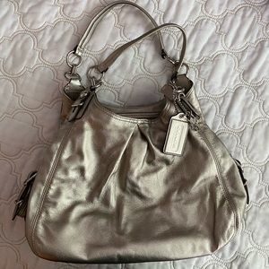 Coach metallic satchel
